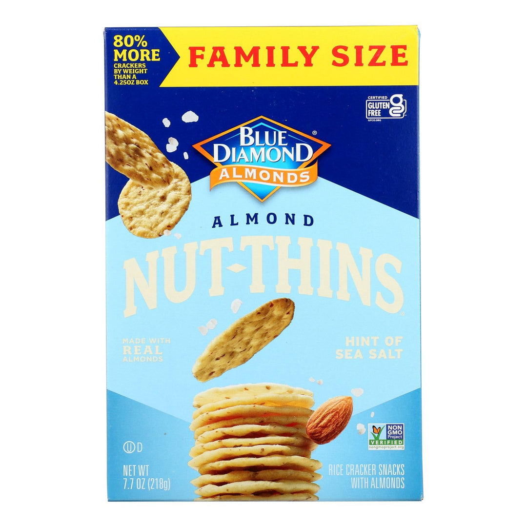 Blue Diamond - Nut Thins Hint Of Sea Salt - Case Of 6 - 7.7 Oz - Maras Green
